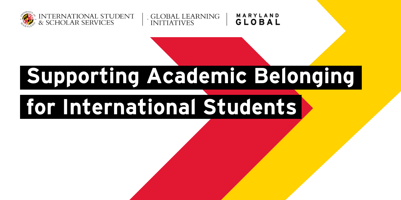 Graphic for Supporting Academic Belonging for International Students